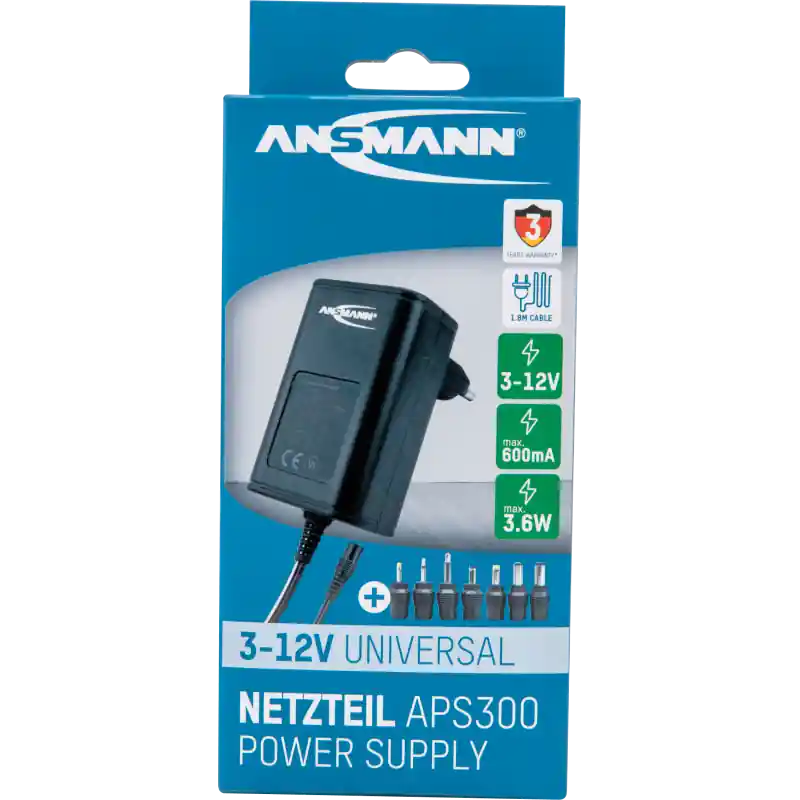 ANSMANN |ALIMENTATION UNIVERSEL 3/12V | Ref : 1201-0021 Expédition Rapide