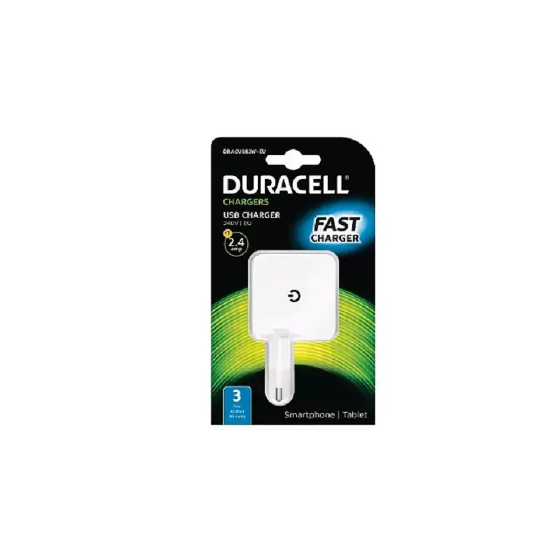 CHARGEUR USB 220/5V 2.1A TABLETTE / SMARTPHONE DURACELL Must-Have