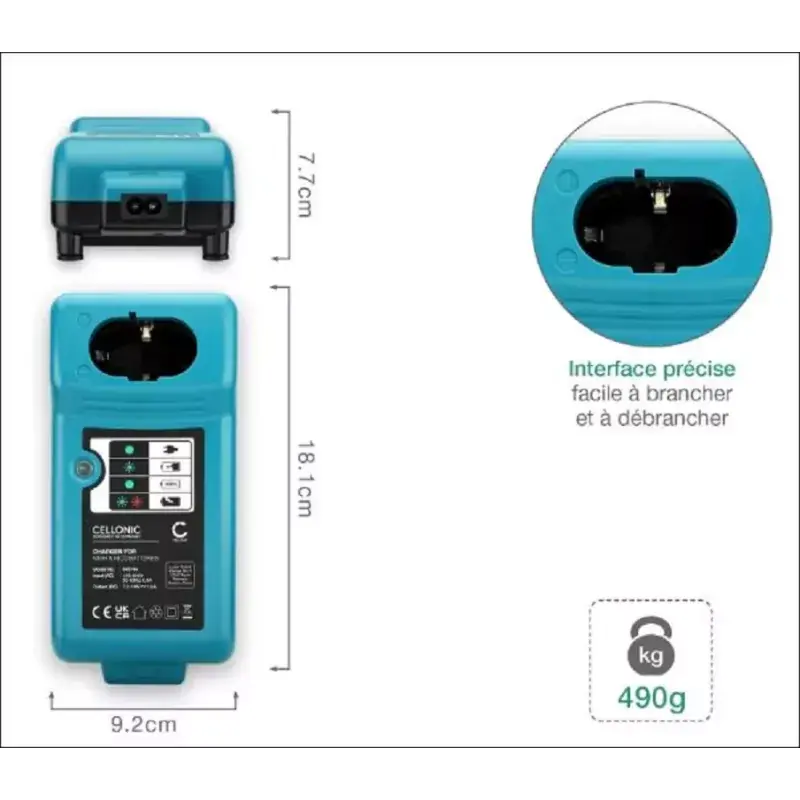 DC1804 CHARGEUR TYPE MAKITA 7.2V/18V 1.5A NICD/NIMH BATT.FORME L Petit Prix