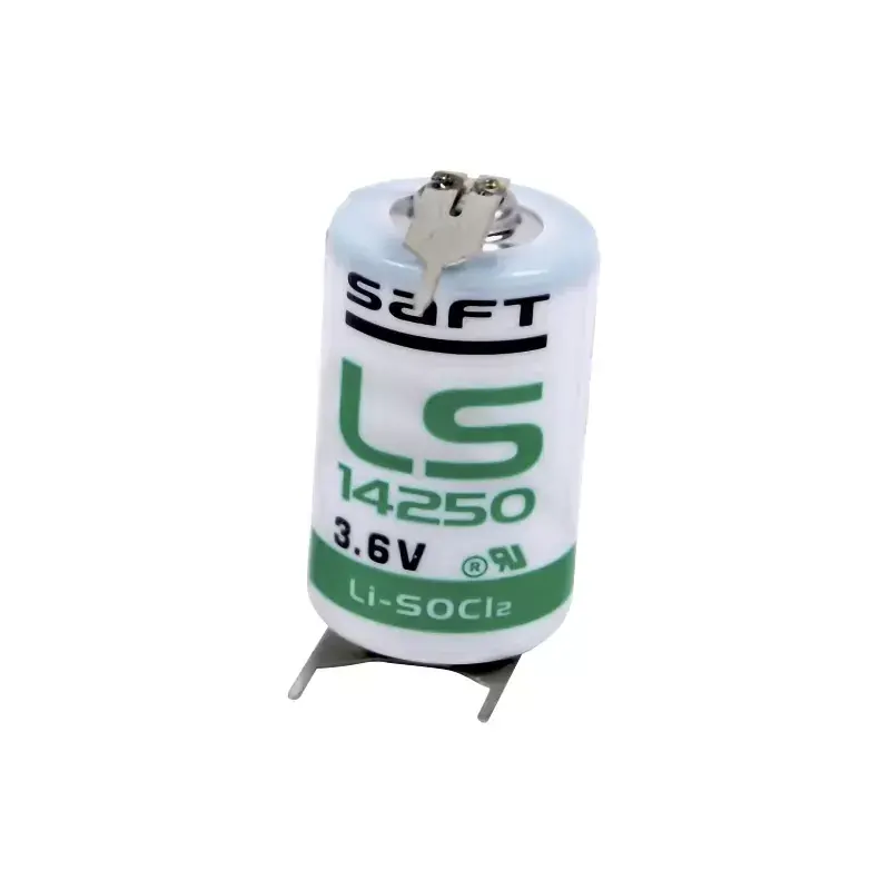 Nouvel Arrivage LS14250PFR PILE SAFT LITHIUM 1/2AA 3.6V 1.2AH 1PICOT +/ 2PICOTS - *sur commande*
