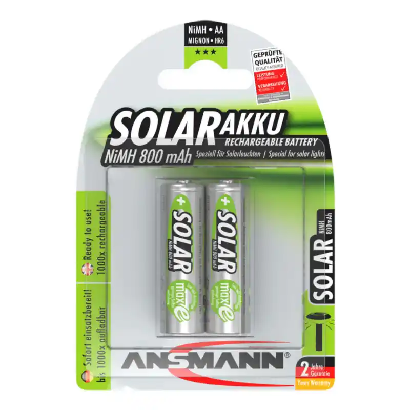 BL.2 ACCUS AA NI-MH 1.2V 800 MAH SPECIAL LAMPE SOLAIRE Premium