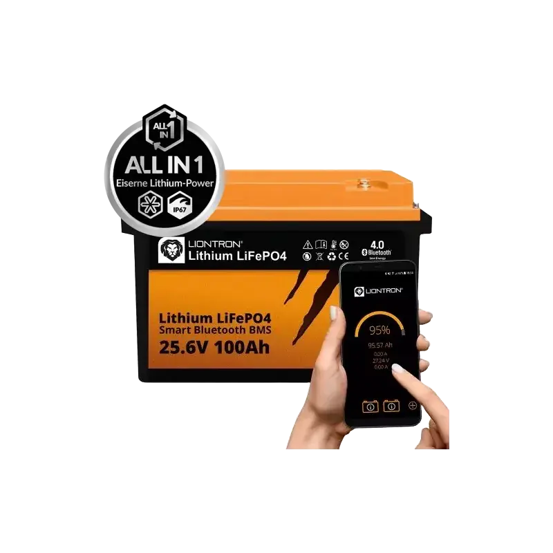 Livraison Mondiale BATT LISMART24100LX-MA LIONTRON LiFePO4 25,6V 100Ah LXArctic smart BMS Bluetooth