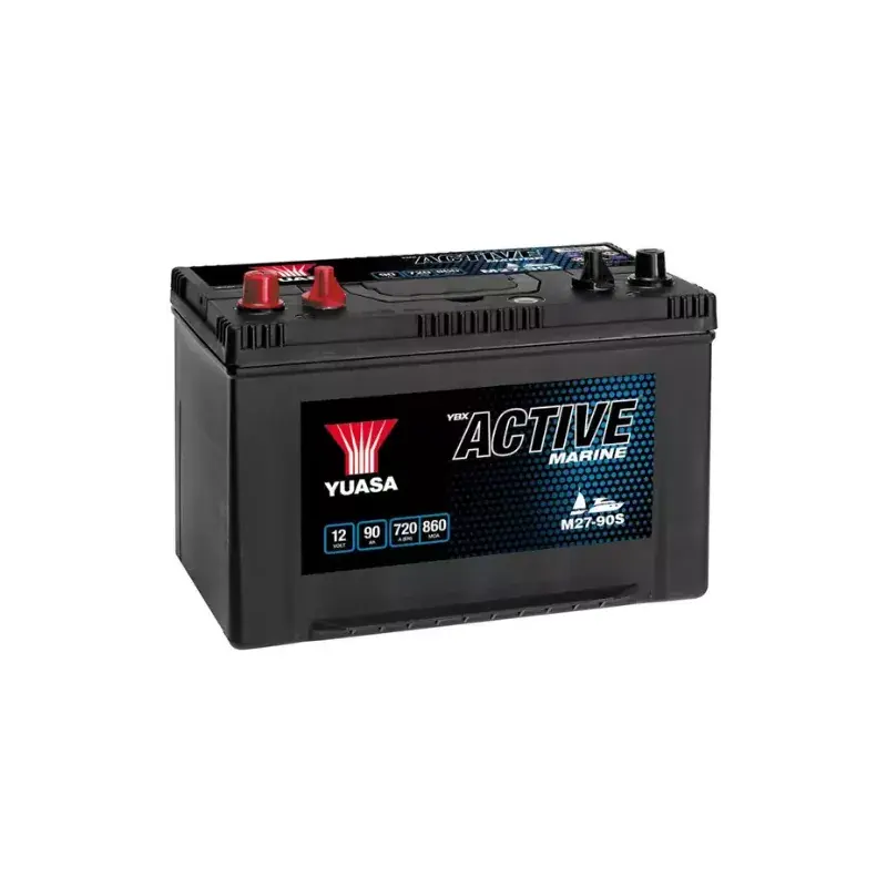 Authentique YUASA | BATTERIE MARINE PLOMB 12V 90Ah 720A | Ref : M27-90 S
