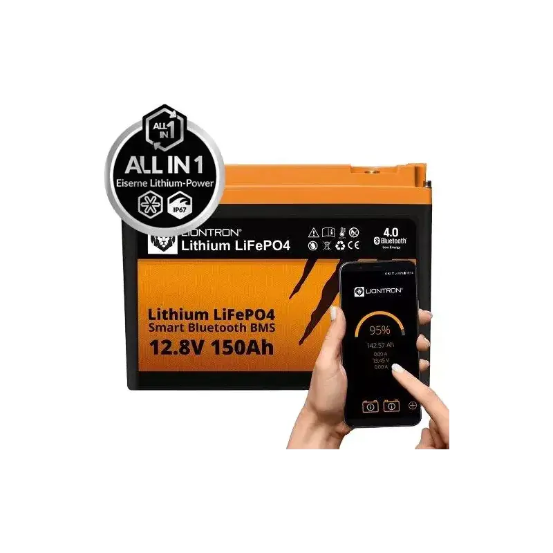 Achat Immédiat BATT LISMART12150LX-MA LIONTRON LiFePO4 12,8V 150Ah LXArctic smart BMS Bluetooth
