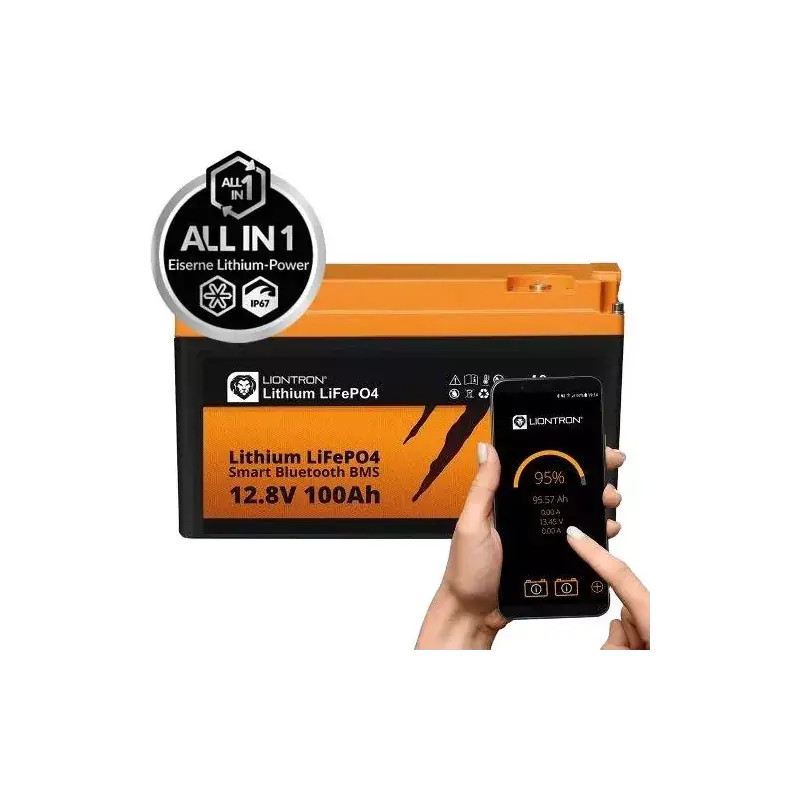 Dernier Modèle BATT LISMART12100LX-MA LIONTRON LiFePO4 12,8V 100Ah LXArctic smart BMS Bluetooth