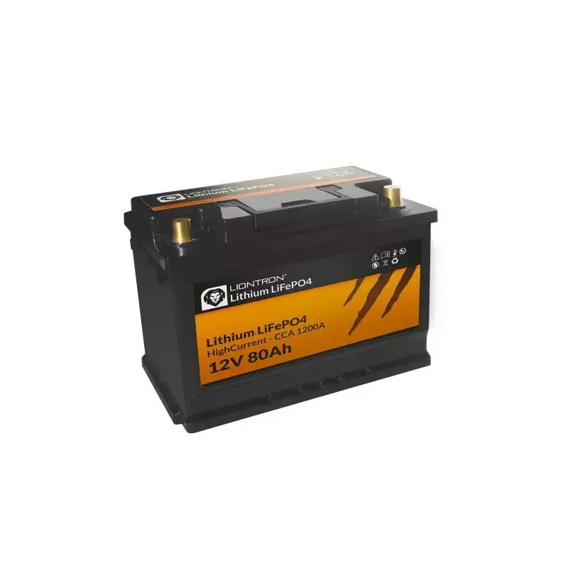 Must-Have BATT LTLIFE1280S LIONTRON LiFePO4 12,8V 80Ah HighCurrent 1200A CCA avec BMS