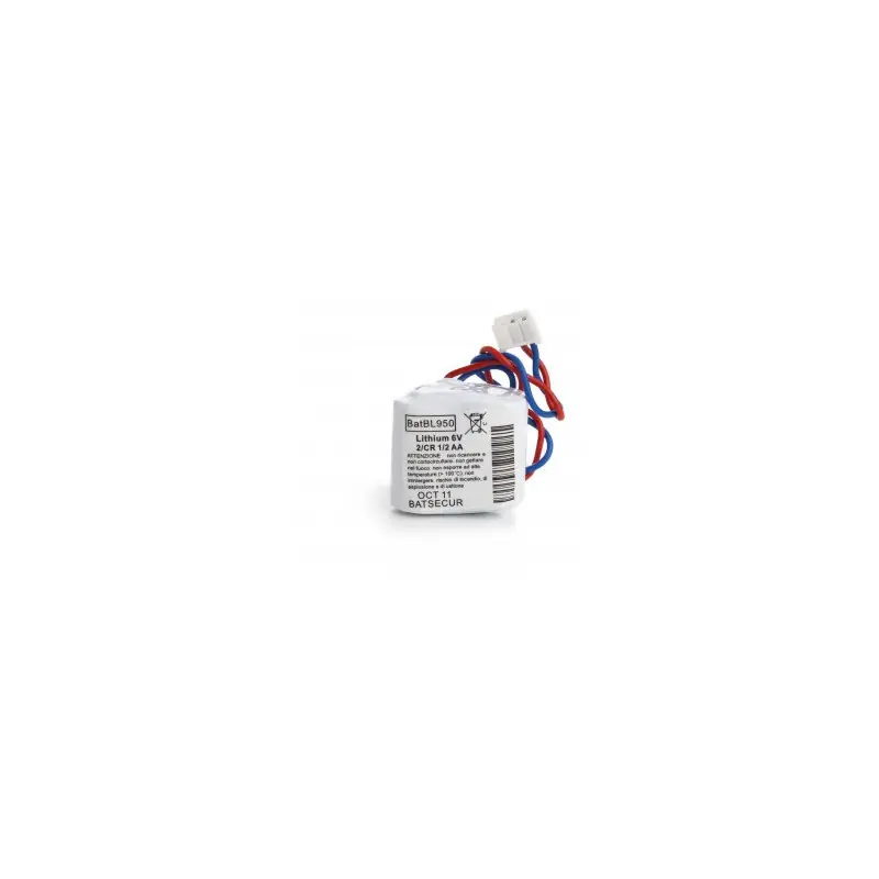 PILE ALARME LITH.2/CR14250SE 6V 950 mah + CONNECTEUR LABEL CESAR Haute Qualité
