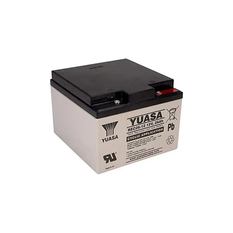 Certifié BATT AGM YUASA CYCLAGE REC26-12I 12V 26AH C20