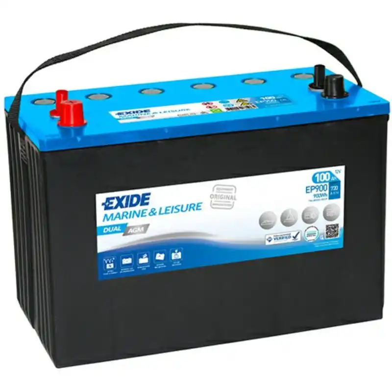 Achat Immédiat EXIDE | BATTERIE MARINE AGM 12V 100Ah 720A| Ref : EP900