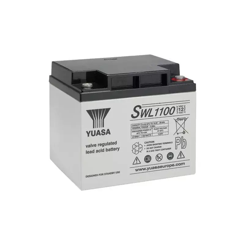 Offre Exclusive BATT.AGM YUASA SWL1100TFR 12V 40A C20DECHARGE RAPIDE UPS.UL94V0