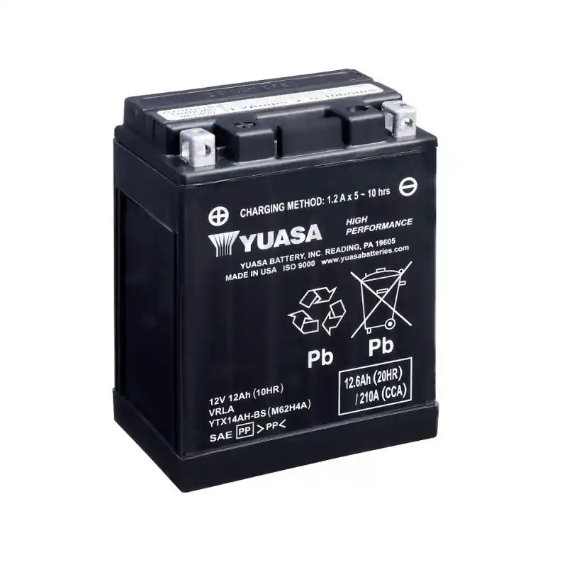 Certifié YTX14AH-BS YUASA 12V 12AH +G *1*