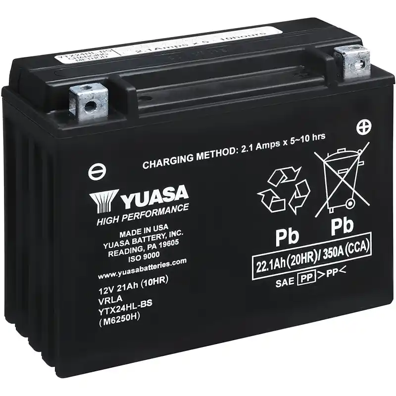 Dernier Modèle YTX24HL-BS YUASA 12V 21AH +D *1*