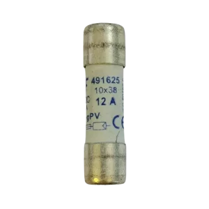 Fusible cylindrique 10x38 gPV 12A pour installation photovoltaïque Prix Réduit