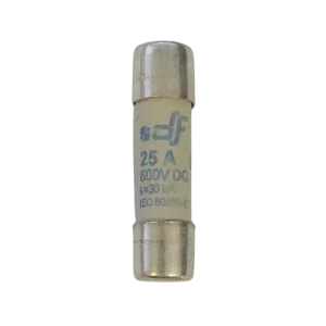 Authentique Fusible cylindrique 10x38 gPV 600 V 25 A pour installation photovoltaïque