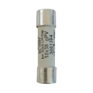 Vente Directe Fusible cylindrique 10x38 gPV 1000 V 25 A pour installation photovoltaïque