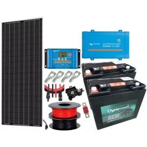 Commande En Gros Kit solaire 100 W 24 V avec convertisseur 250 VA