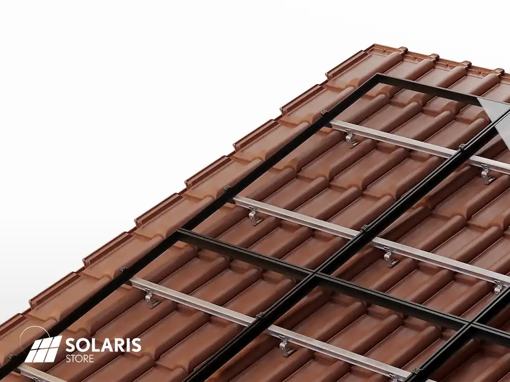 Extension Toiture TUILE pour 1 panneau solaire (Max 924mm) Populaire