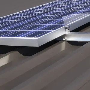 Fait Main Fixation Toiture BAC ACIER pour 1 panneau solaire PORTRAIT (Cadre 30-50mm)