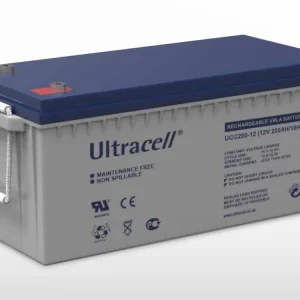 Authentique Batterie solaire GEL étanche ULTRACELL 12V / 200Ah (2.4kWh)