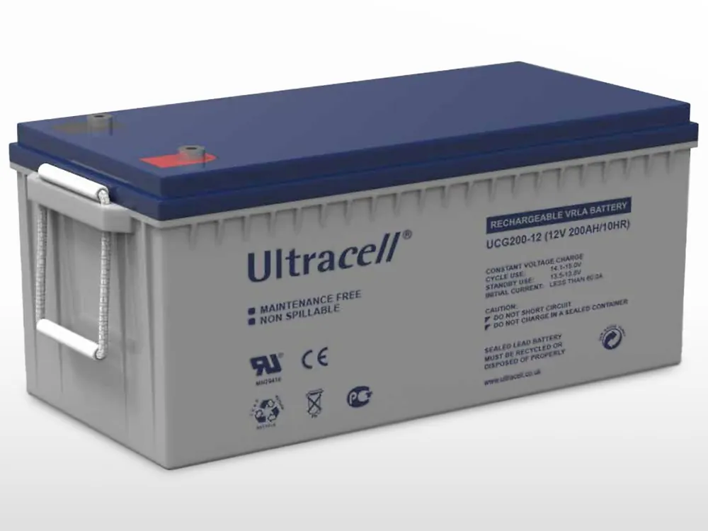 Authentique Batterie solaire GEL étanche ULTRACELL 12V / 200Ah (2.4kWh)