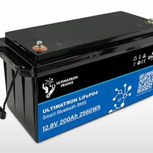 Batterie lithium ULTIMATRON LiFePO4 Smart BMS 12V / 200Ah (2.56kWh) Authentique