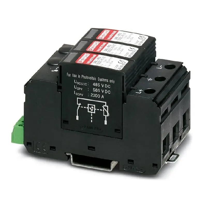 Limiter de survault 1000V DC Type 1 + 2, Phoenix, Protection T1 / T2 PV Val-MS-T1 / T2 1000 DC-PC / 2 + V Gros Lot