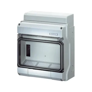 Hensel HEN_KV_8109 Tableau de distribution en saillie non équipé / 1500VDC/1000VAC / IP65 / classe de protection II / 1x9 modules / sans bornes / 200x238x111 / matériau PS-polystyrène / poids 0,903kg Seulement Aujourd’hui