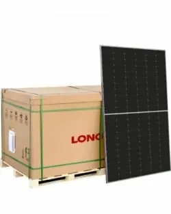 Meilleure Vente Palette de 36 pièces : Module photovoltaïque LONGI 610W, Hi-MO 7 Explorer, monocristallin, cadre argenté, double verre, cadre de 30 mm, câble de 1400 mm