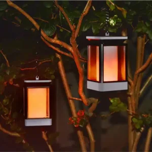 Lanterne Solaire de Jardin à suspendre "Flamme Dansante" Offre Du Jour