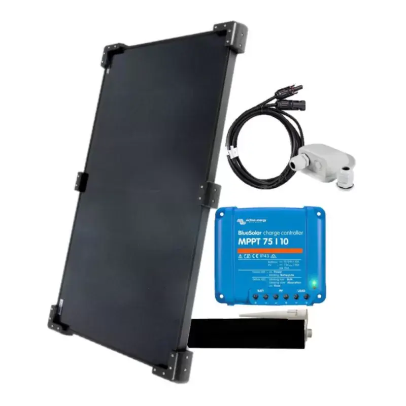 Prix Réduit EM Kit solaire PERC noir 105 W long - VICTRON Bluesolar MPPT 75/10