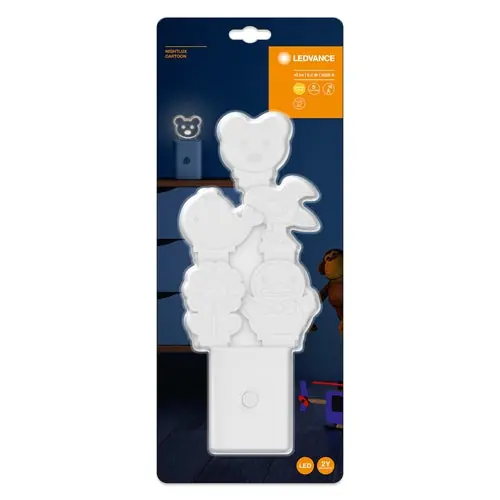 LEDVANCE NIGHTLUX CARTOON LED capteur de lumière de nuit fonctionnant sur batterie 4,5 V 0,20 W / 3000 K blanc chaud Haute Qualité