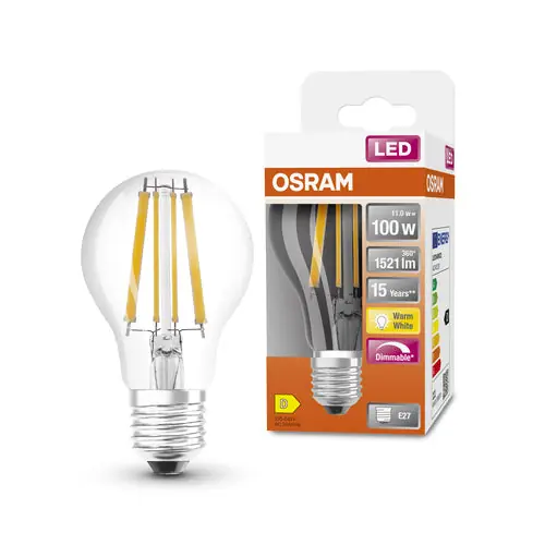 OSRAM LED Retrofit Classic A Lampe LED à intensité variable (ex 100W) 12W / 2700K Lumières chaudes E27 Édition Limitée