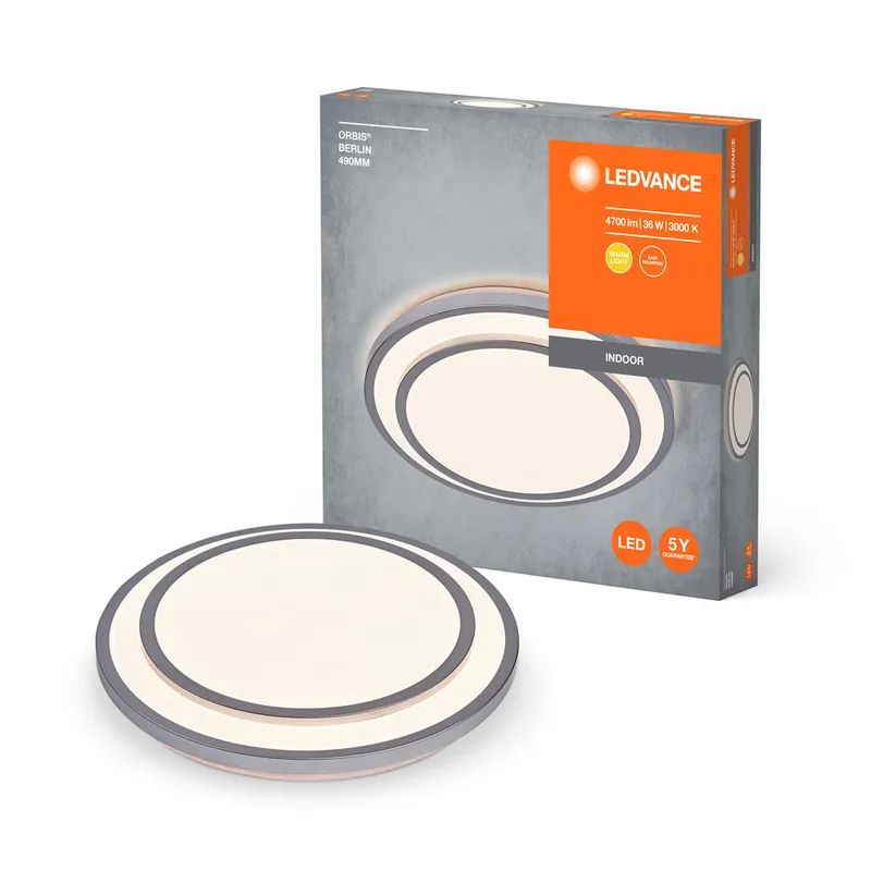 Plafonnier LEDVANCE ORBIS BERLIN, argent, 36W, 4150lm Bon Plan