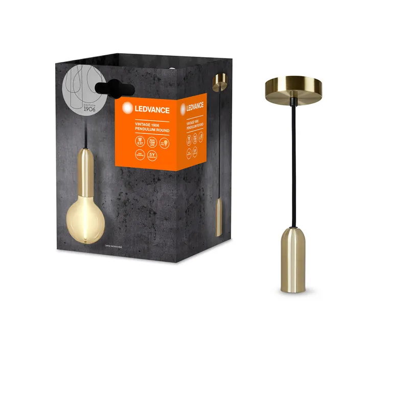 LEDVANCE Vintage 1906® Suspension ROUND E27, doré Promotion