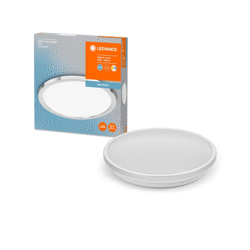 LEDVANCE ORBIS DISC Badezimmerleuchte, Chrom, 18W, 2200lm Produit De Marque
