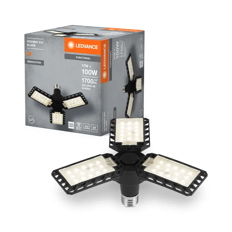 Must-Have LEDVANCE Highbay Blade lampe de plafond avec ailes, 17W, E27