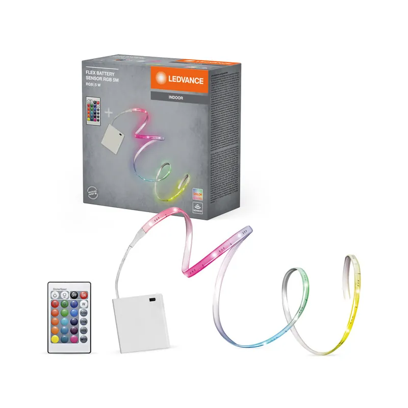 Petit Prix LEDVANCE FLEX BATTERIE avec capteur et télécommande, RVB, 5m