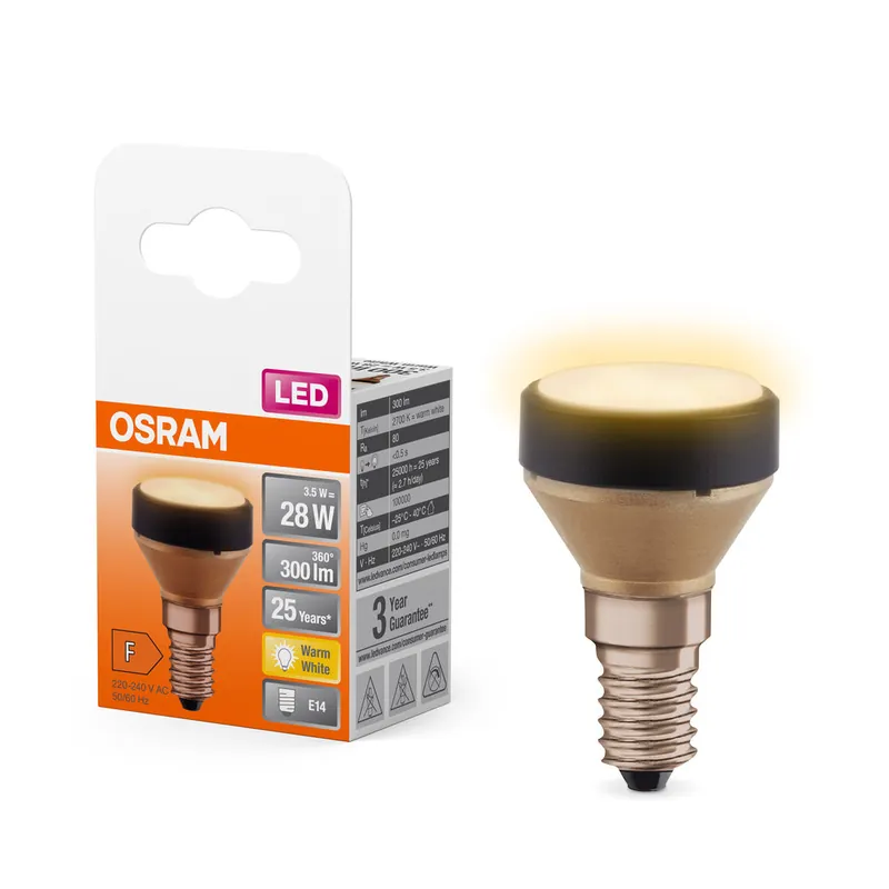 Bon Marché OSRAM LAMPE LED PLATE Lampe design LED ultracompacte, 2700K, 3.5W, Mat, E14, Blanc chaud