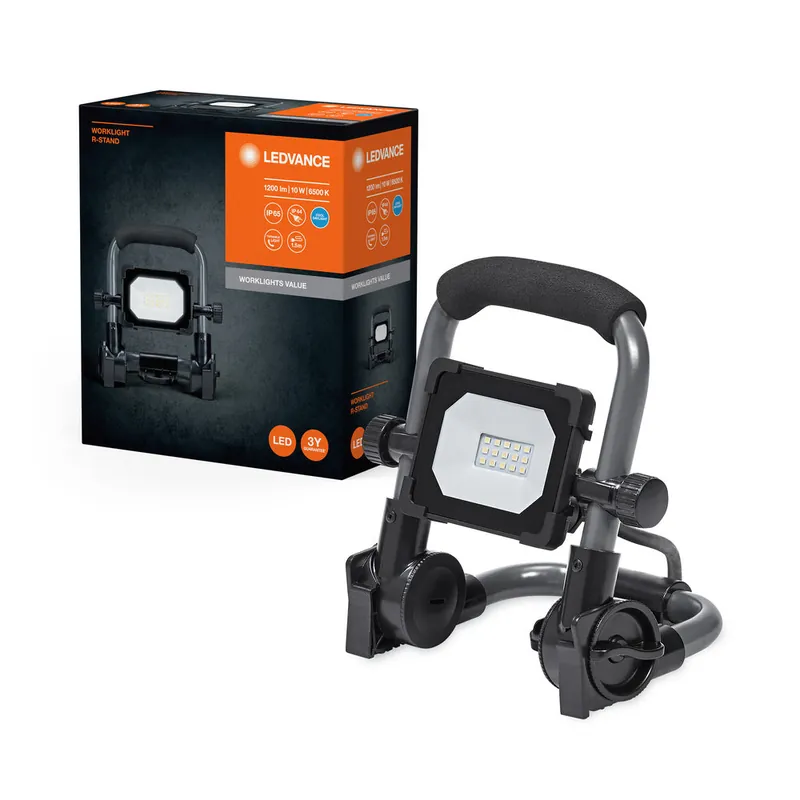 Marque Projecteur de chantier LEDVANCE VALUE R-STAND 10W, 1000lm, 6500K