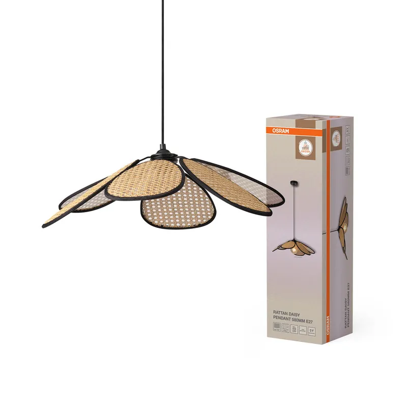 Commander Vite OSRAM DECOR Rattan Daisy Suspension E27 Marron