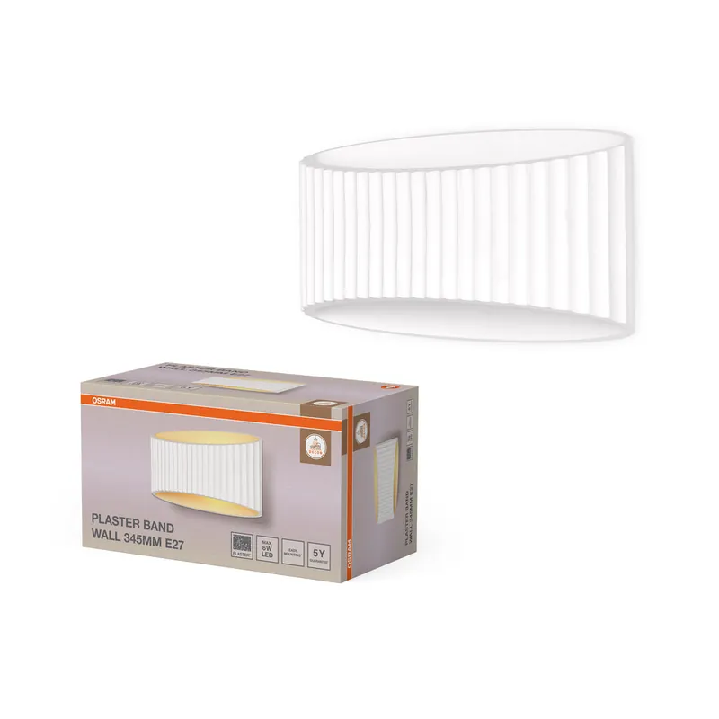 OSRAM DECOR Bande de plâtre Applique murale 290 1xE27 Blanc Affaire À Saisir