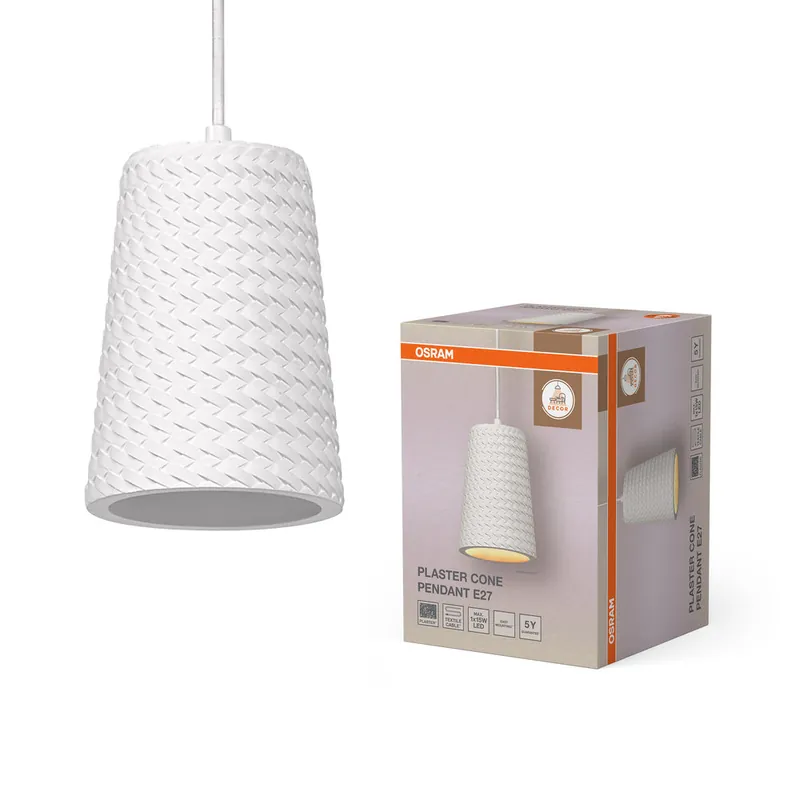 OSRAM DECOR Suspension en plâtre, E27, 200 mm Prix Cassé