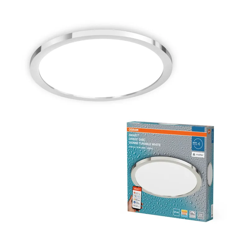OSRAM Matter SMART+ ORBIS DISC LED Plafonnier de salle de bain 30cm Blanc réglable 18W / 3000-6500K Offre Spéciale