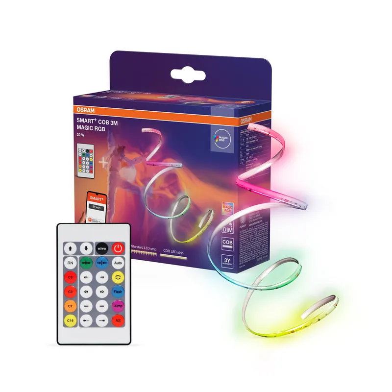 Bon Marché OSRAM Wifi SMART+ COB MAGIC avec télécommande, RVB, 3m