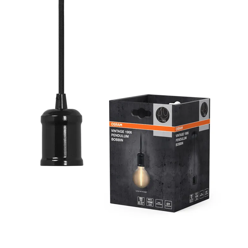 OSRAM Vintage 1906® Suspension BOBBIN E27, noir Acheter Direct