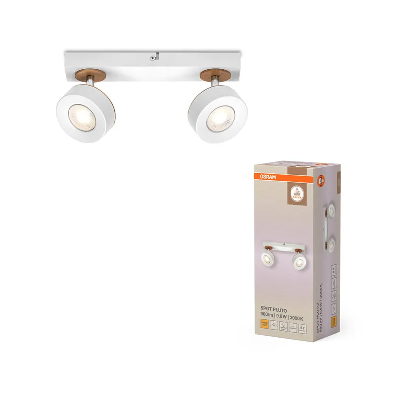 OSRAM DECOR SPOT PLUTO plafonnier, 9,6W, 615lm, blanc Garantie Incluse