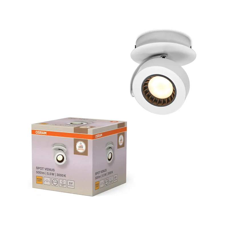 Artisanat OSRAM DECOR SPOT VENUS Applique murale, 5,5W, 210lm, blanc