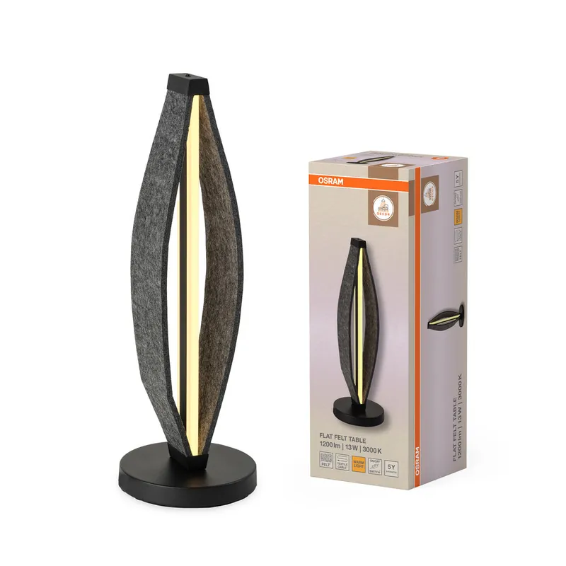 OSRAM Décor Table en feutre plat 13W 830 Gris foncé Livraison Gratuite