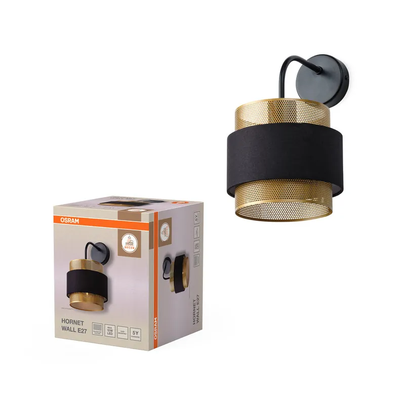 OSRAM Décor Hornet Mur 1XE27 Noir Achat Immédiat