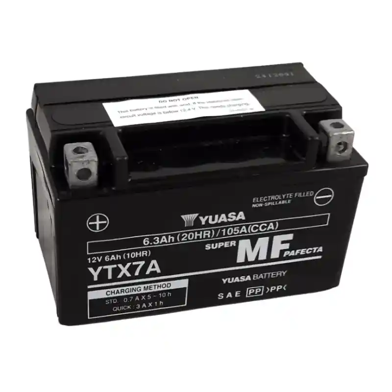 Produit De Marque Batterie Moto YUASA YTX7A 12V 6,3Ah 105A